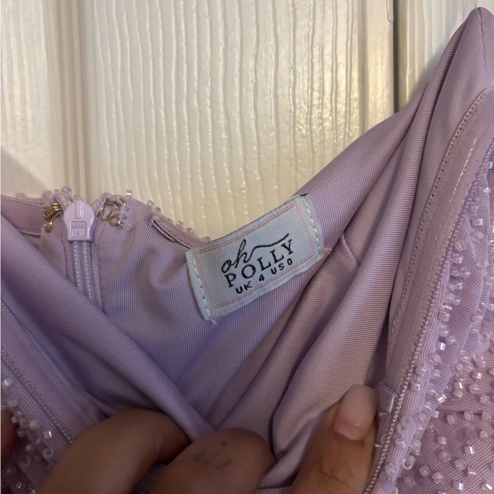 Oh Polly Purple Cowl Neck Sundress - Picture 2 of 3